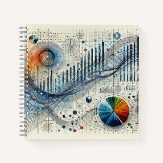 Diagramme, Grafiken und analytisches Flussdesign Notizblock