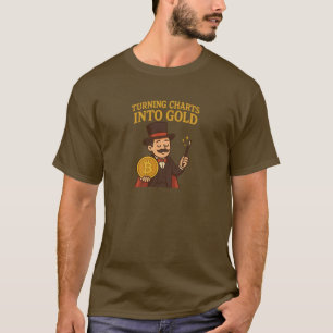 Diagramme in Gold verwandeln Bitcoin Magier T-Shirt