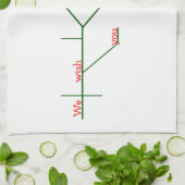 Diagrammed Sentence Christmas Carol Küchentuch (Gefaltet)