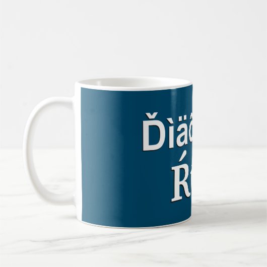 Diakritienregel Kaffeetasse (Links)