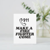 DIAL 911 FEUER POSTKARTE (Stehend Vorderseite)