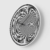 dial black clock arabesque negative spaces große wanduhr (Winkel)
