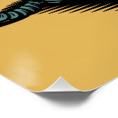 "Dial 'Like'" Retro Phone with Pop Art Emoji Poster (Ecke)