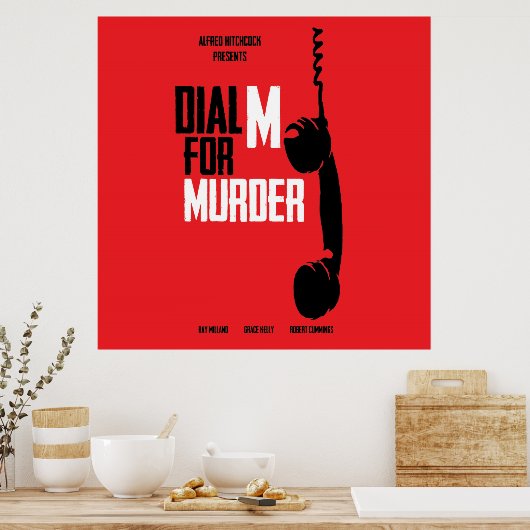 Dial M for Murder - Alfred Hitchcock Poster (Küche)