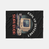 Dial Up Internet Survivor Funny Retro Computer Lov Fleecedecke (Vorderseite (Horizontal))