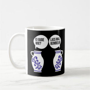 Dialect Hessen Apples Bembel Cider Jug Egg Gourd W Kaffeetasse