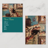 DIALECTICS-MONOGRAMM, blau-grün Visitenkarte (Vorne/Hinten)