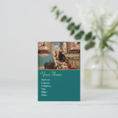 DIALECTICS-MONOGRAMM, blau-grün Visitenkarte (Stehend Vorderseite)