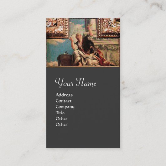 DIALECTIK, blau-grün, braun, grau Visitenkarte (Vorderseite)