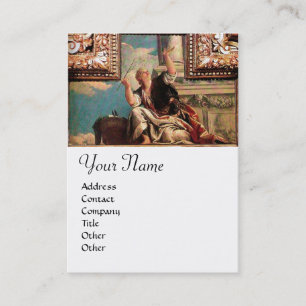 DIALECTIK, blau-grün, braun, weiß Visitenkarte