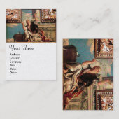 DIALECTIK, blaugrün, braun, weißes Perlpapier Visitenkarte (Vorne/Hinten)