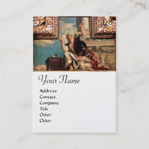 DIALECTIK, blaugrün, braun, weißes Perlpapier Visitenkarte