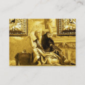 DIALECTIK, goldgelbes, weißes Perlpapier Visitenkarte (Rückseite)