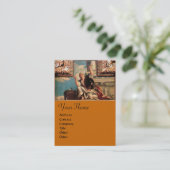 DIALECTIK / Renaissance-Allegorie, Gelb grün Visitenkarte (Stehend Vorderseite)