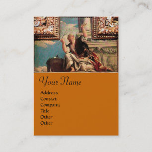 DIALECTIK / Renaissance-Allegorie, Gelb grün Visitenkarte