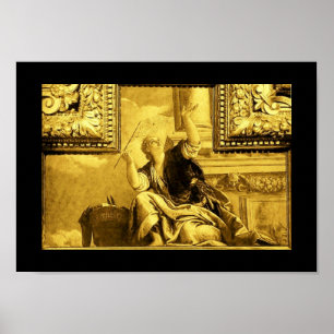 DIALECTIK, schwarz, goldgelb Poster