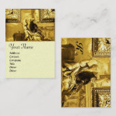 Dialektik Monogramm, gelb aus Gold Visitenkarte (Vorne/Hinten)