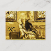 Dialektik Monogramm, gelb aus Gold Visitenkarte (Rückseite)