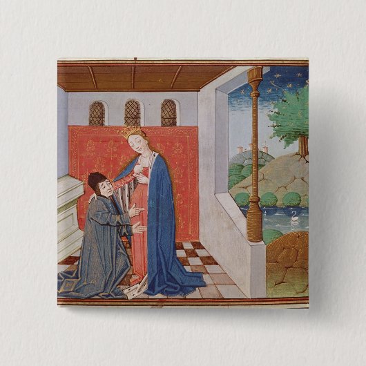 Dialog zwischen Boethius und Philosophie Button (Vorderseite)