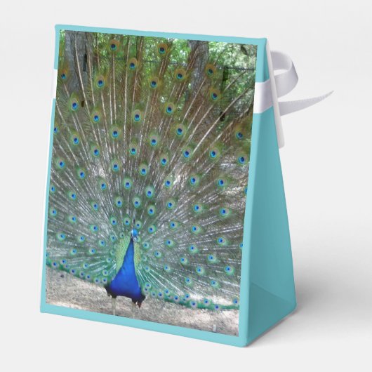 Dialogfeld "Peacock-Design-Gastgeschenke" Geschenkschachtel (Rückseite)