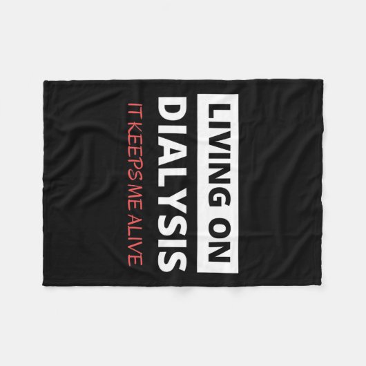 Dialyse Behalte mich leben Fleecedecke (Vorderseite (Horizontal))