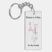 Dialyse ist Schmerz in meinem Zugang - Schlüsselanhänger (Vorderseite links)