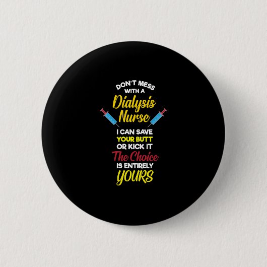 Dialyse-Krankenschwester Button (Vorderseite)