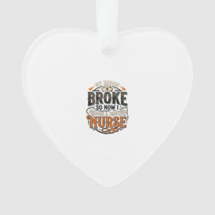 Dialyse-Krankenschwester Halloween Besen Zerbroche Ornament