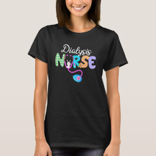 Dialyse-Krankenschwester Karo-Osterei-Hase Liebe S T-Shirt