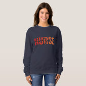 Dialyse-Krankenschwester Moderne Typografie Sweatshirt (Vorne ganz)