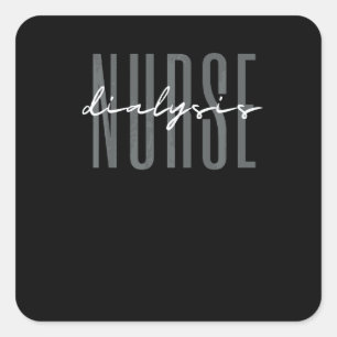 Dialyse-Krankenschwester Nephrologie Pflege  1 Quadratischer Aufkleber
