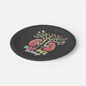 Dialyse Niereninsuffizienz Xmas Pappteller (Schrägansicht)