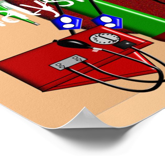 Dialyse Nurse Art Poster (Ecke)