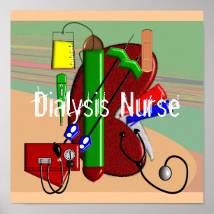 Dialyse Nurse Art Poster