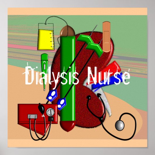 Dialyse Nurse Art Poster (Vorne)
