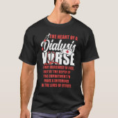 Dialyse Nurse Das Herz einer Dialysekrankheit T-Shirt (Vorderseite)