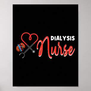 Dialyse Nurse Geschenke für Techniker Herz Nephrol Poster