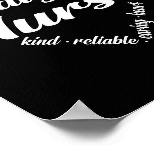 Dialyse Nurse Herz Word Cloud Poster (Ecke)