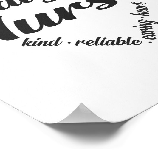 Dialyse Nurse Herz Word Cloud Poster (Ecke)