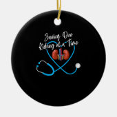 Dialyse Nurse Nephrologie Nierenerkrankung Keramik Ornament (Vorne)