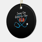 Dialyse Nurse Nephrologie Nierenerkrankung Keramik Ornament (Links)