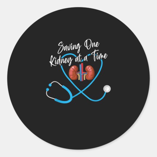 Dialyse Nurse Nephrologie Nierenerkrankung Runder Aufkleber (Vorderseite)