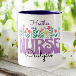 Dialyse Nurse Nephrologie Personalisiert Zweifarbige Tasse