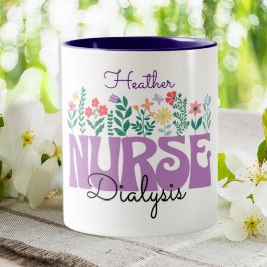Dialyse Nurse Nephrologie Personalisiert Zweifarbige Tasse