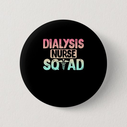 Dialyse Nursquad Niedlich Dialyse Nieren nähren Button (Vorderseite)