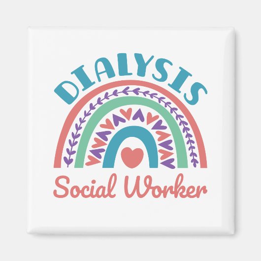 Dialyse Social Worker LCSW Renaissance Magnet (Vorne)
