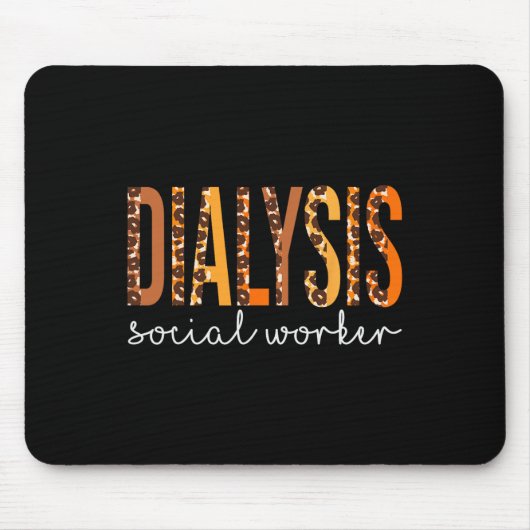 Dialyse Sozialarbeiter Leopard Herbst Thanksse Mousepad (Vorne)