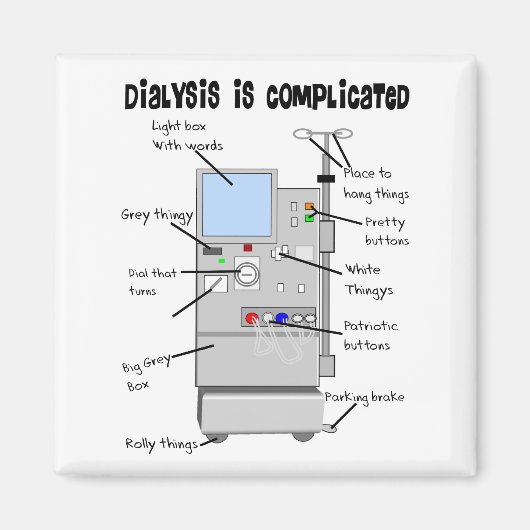 Dialyse Spaß Geschenke für Krankenschwestern, Tech Magnet (Vorne)