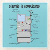 Dialyse-Spaß Glasuntersetzer (Vorderseite)