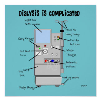 Dialyse Spaß Pillow Poster